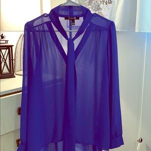 Sheer blue blouse